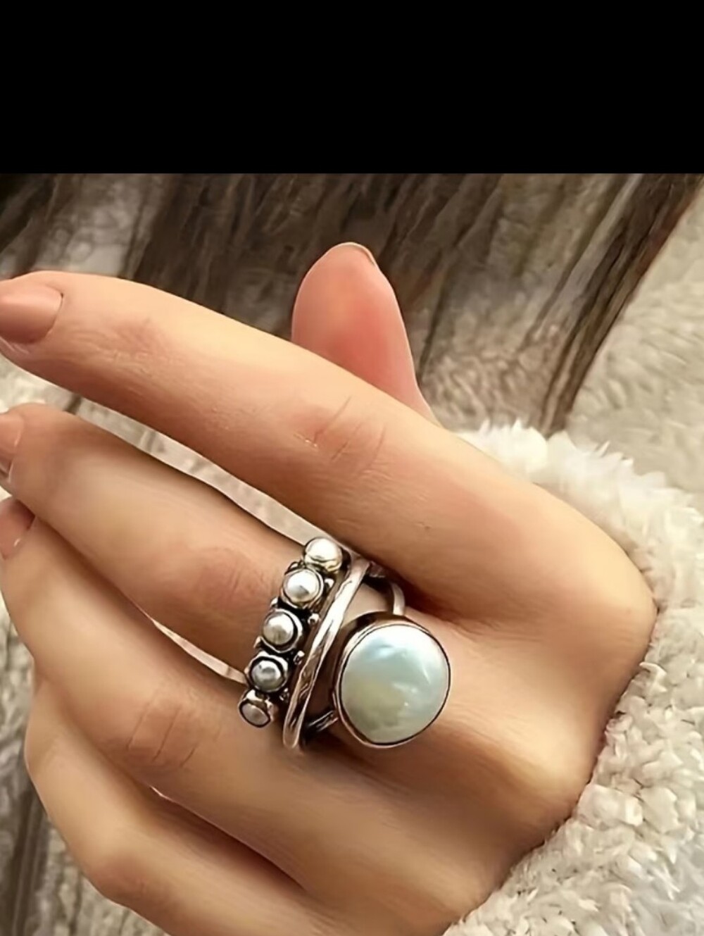 Faux Pearl Ring